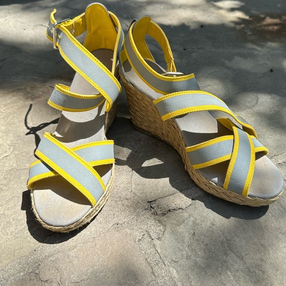 Gap canvas strap cork wedge Sandals - Picture 3 of 6